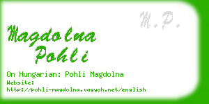 magdolna pohli business card